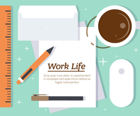 Free Work Life Vector Illustration