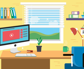 Free Designers Space Vector with a View