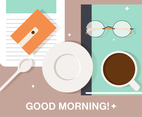 Free Morning Coffee Break Vector Illustration