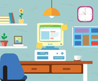 Free Work space Vector Desk