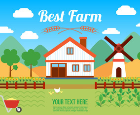 Free Agro Farm Vector Illustration