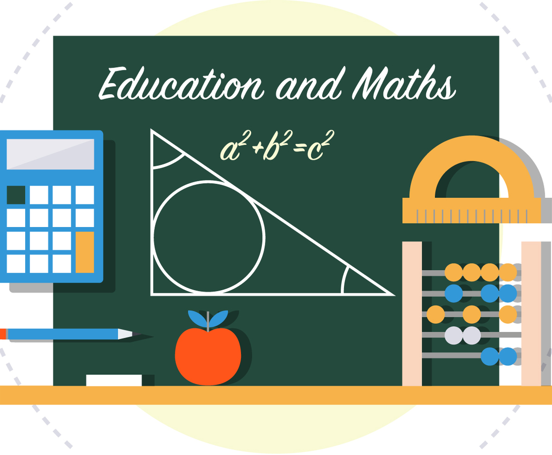 Math Back To School Vector Illustration