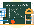 Math Back To School Vector Illustration
