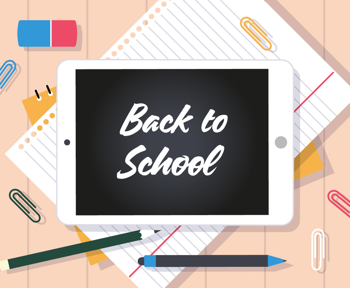 Tech Flat Education Vector Illustration