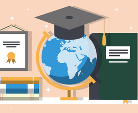 Free Graduate Education Vector Illustration