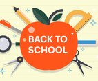 Free Flat Back to School Vector Illustration