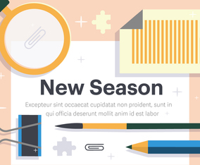 Free Flat Back to School Vector Illustration