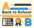 Free Flat Back to School Ruler Illustration