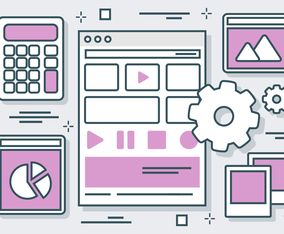 Free Lilac Website Elements Vector Background