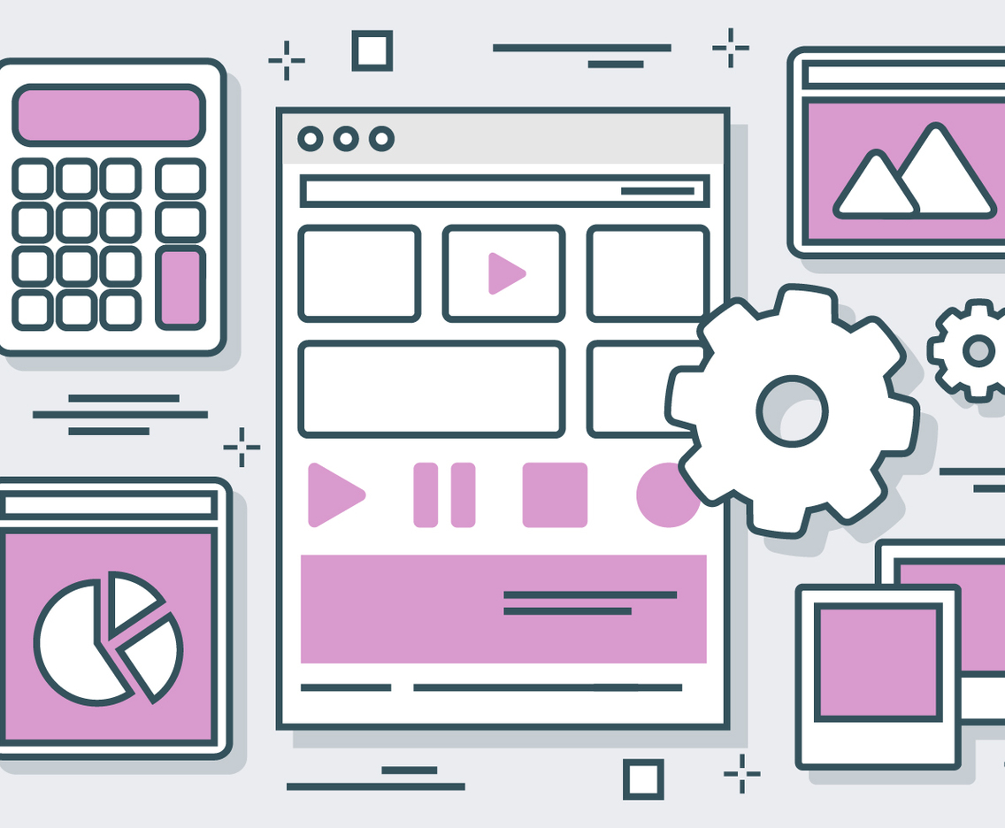 Free Lilac Website Elements Vector Background