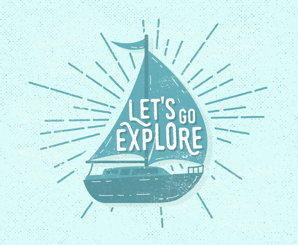 EARMARKED Vintage Sailboat Vector Illustration