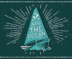 Free Vintage Sailboat Vector Illustration