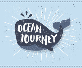 Free Vintage Whale Vector Illustration