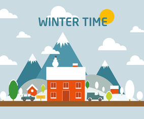 Free Winter landscape Vector