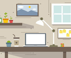 Free Creative Workstation Vector Illustration