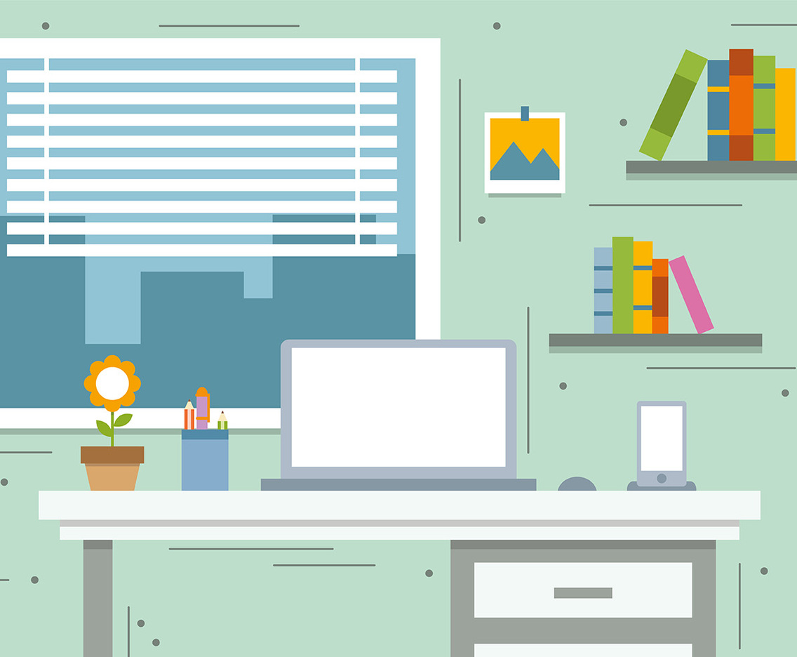 Free Book Workstation Vector Illustration