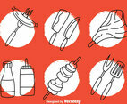Barbecue Hand Drawn Icons