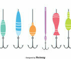 Colorful Fishing Lure Vector Set