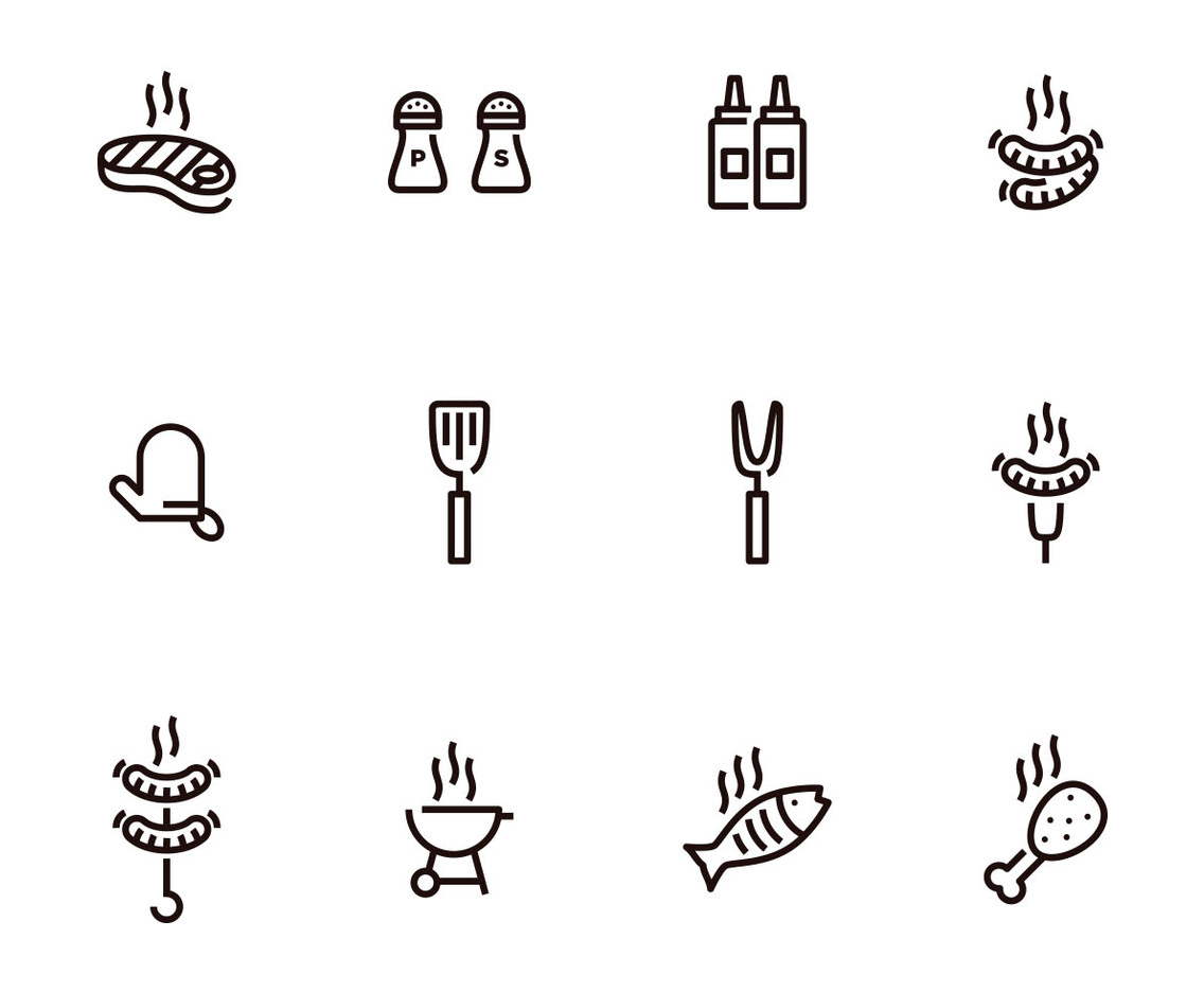 Barbecue Icon Set