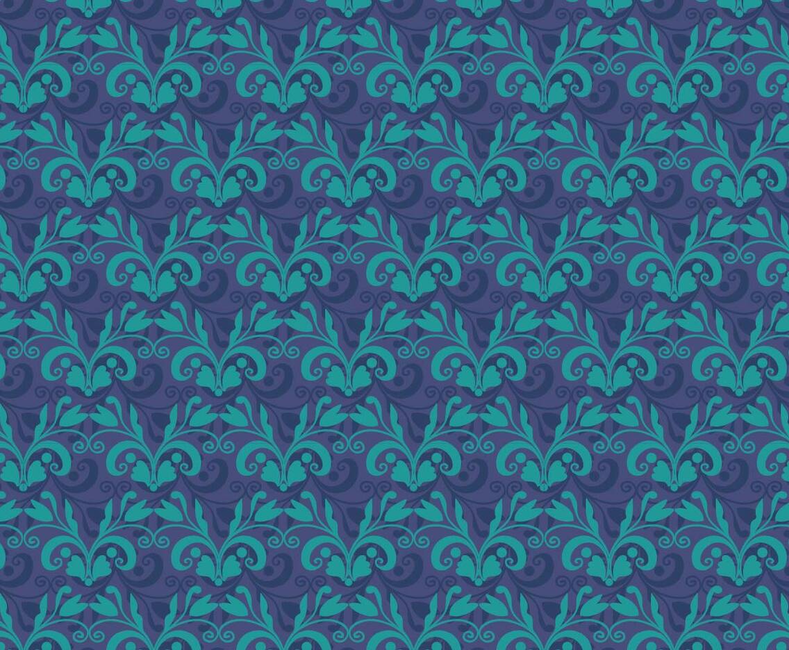 Cobalt Vector Western Flourish Pattern