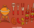 Barbecue Grill Vector Set