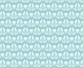 Sky Blue Vector Western Flourish Pattern