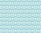Sky Blue Vector Western Flourish Pattern