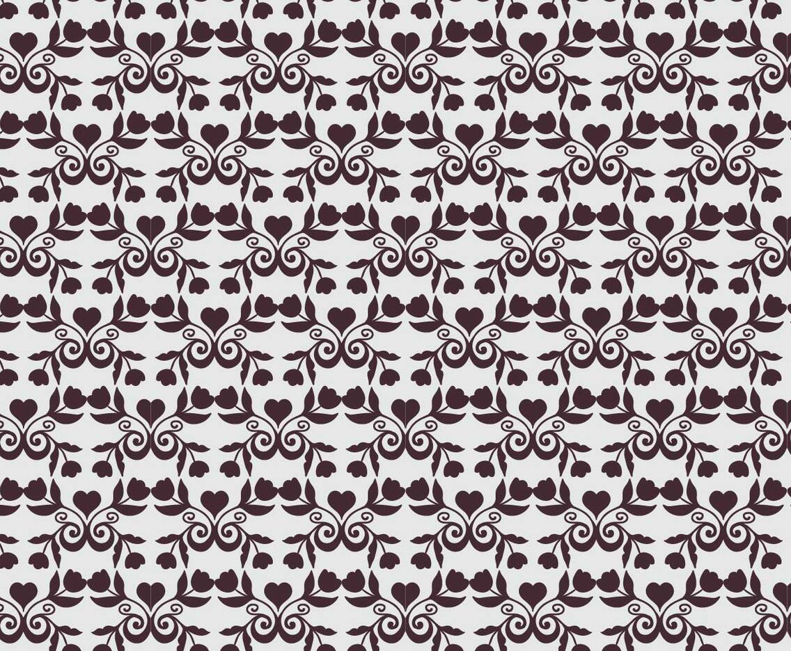 Dark Floral Vector Western Flourish Pattern