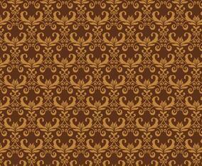 Brown Vector Western Flourish Pattern