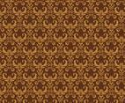 Brown Vector Western Flourish Pattern