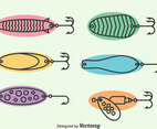 Fishing Lure Icons Set