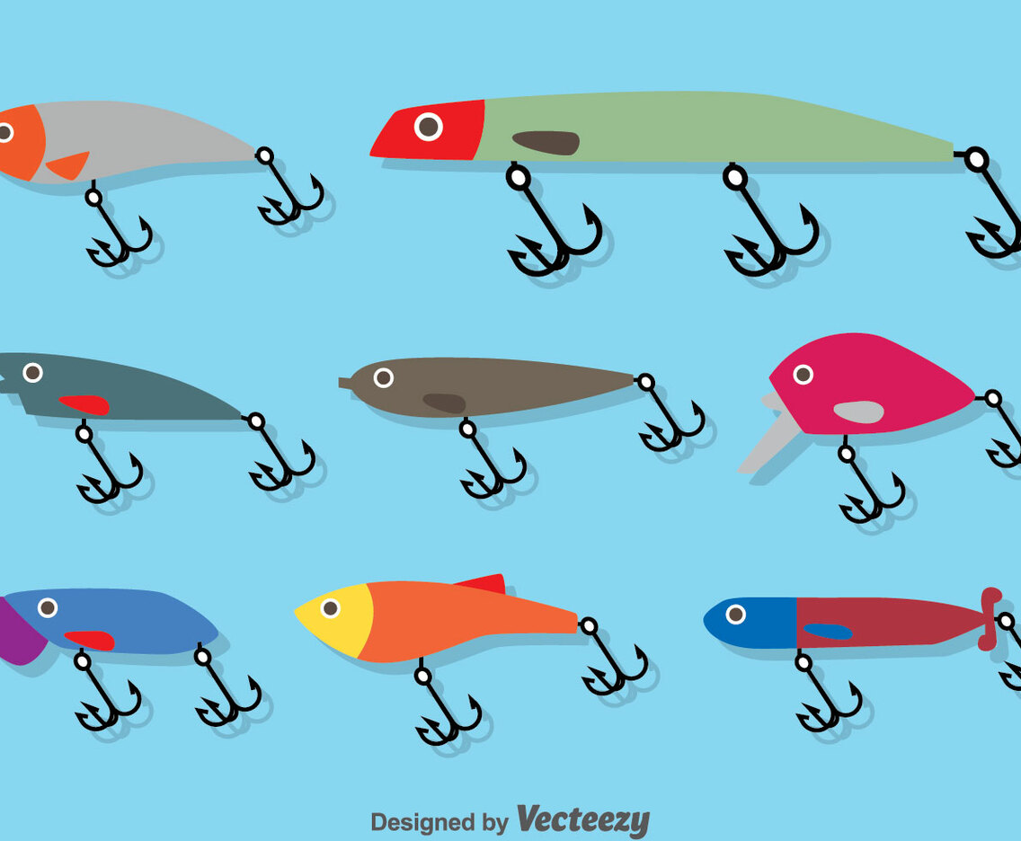 Fishing Lure Flat Vector