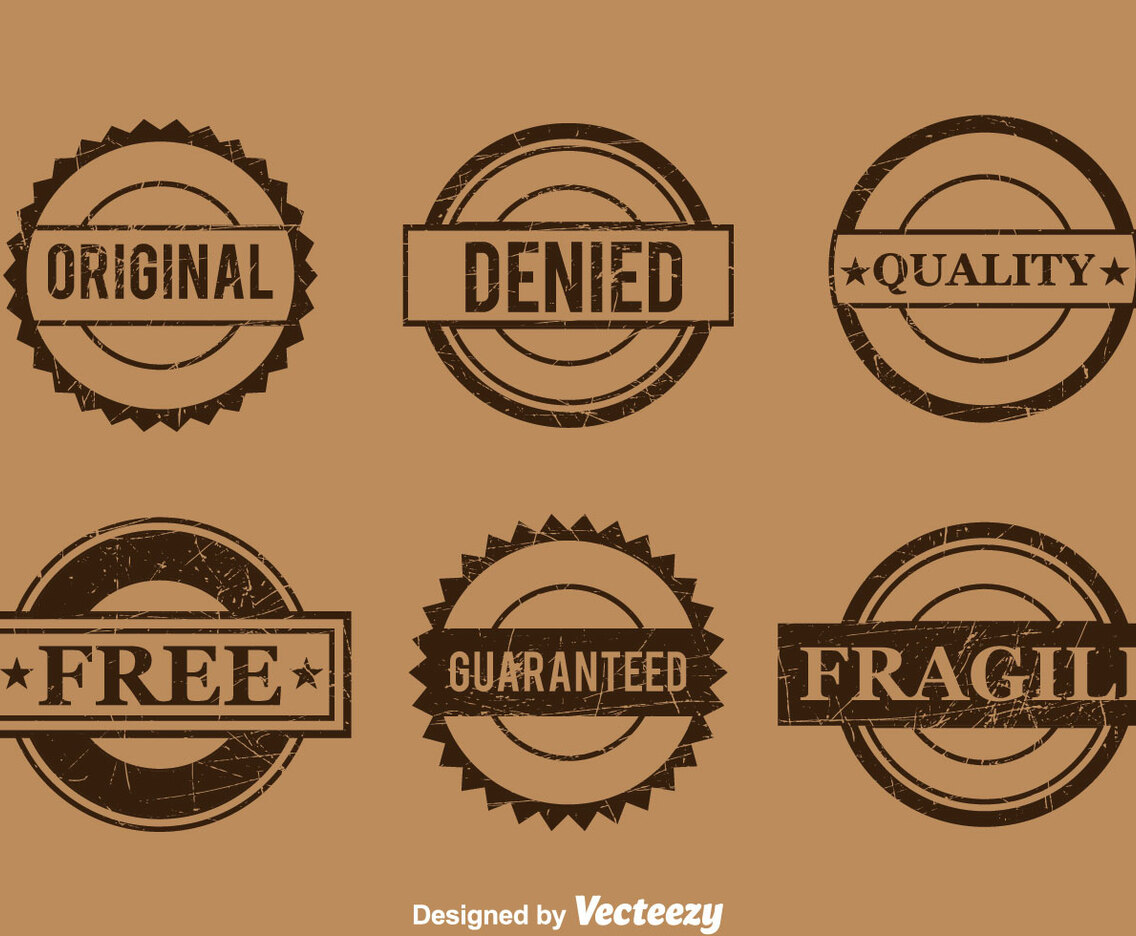 Commercial Brown Stamp Vector