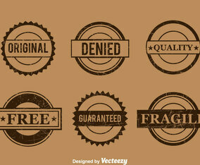 Commercial Brown Stamp Vector