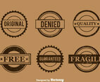 Commercial Brown Stamp Vector