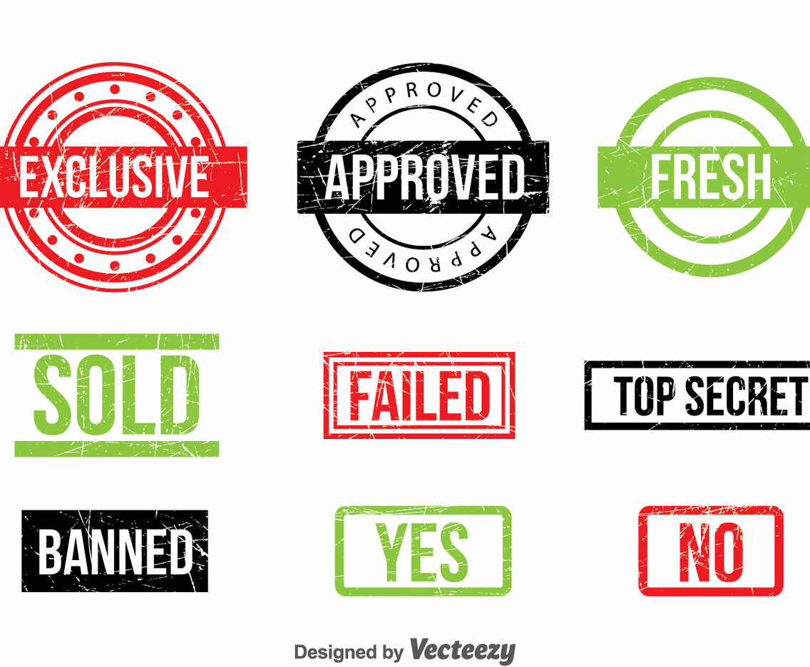 Commercial Stamp Vector Set