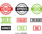 Commercial Stamp Vector Set