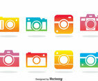 Camera Colorful Icons Vector
