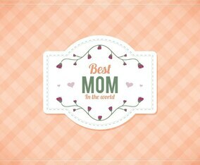 Free Vector Moms Peach Gingham Background
