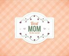 Free Vector Moms Peach Gingham Background