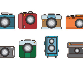 Set Of Camara Vector