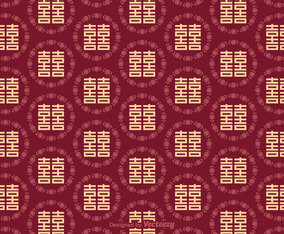 Free Double Happiness Seamless Pattern