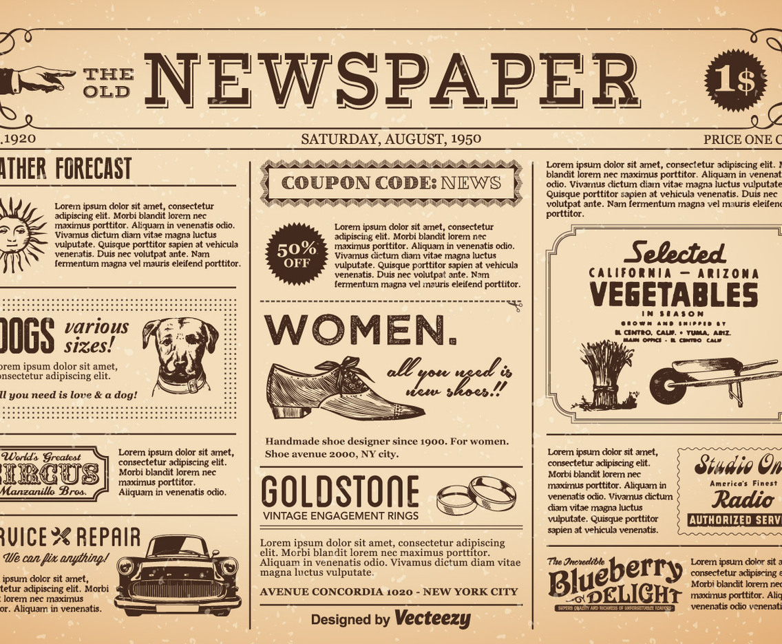 Free Old Newspaper Vector