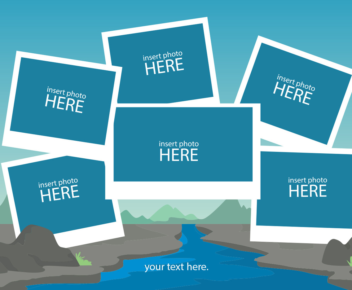 River Photo Collage Template