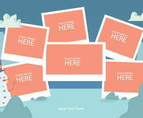 Snow Photo Collage Template