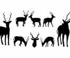 Free Kudu Silhouette Icon Set