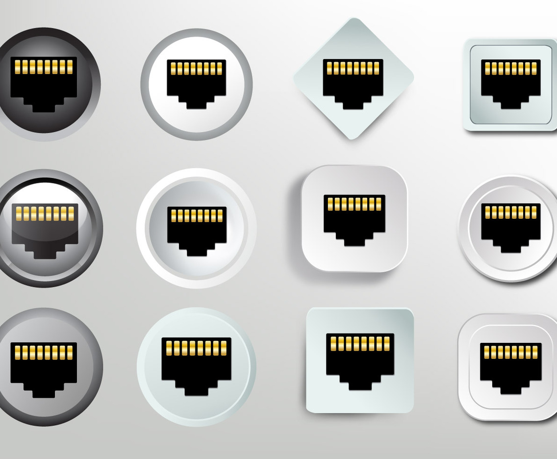 Network socket RJ45 icon
