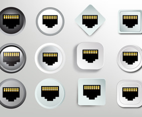 Network socket RJ45 icon