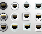 Network socket RJ45 icon