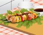 Chicken Vegetable Brochette